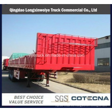 Semirremolque de pared lateral Tri-Axle para transporte de carga a granel